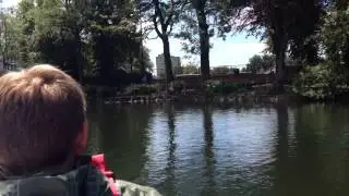 Boating on Walsall Arboretum Lake July 2015