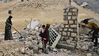 A hard life: A nomadic mother and the reconstruction of a house destroyed by the police