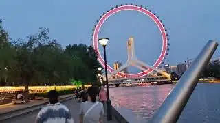 Evening View of Tianjin Eye ! #londoneye #tianjineye