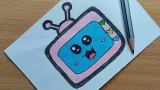 How to Draw Television 📺 Drawing Easy Step By Step || World Television Day Drawing For Beginners