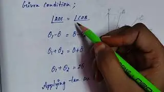 Pair of straight lines Maths 1b Theorem-3 Angular Bisector