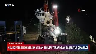 HELİKOPTERİN ENKAZI JAK VE SAK TİMLERİ TARAFINDAN BAŞARIYLA ÇIKARILDI