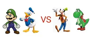 mugen donald duck & luigi vs goofy & yoshi