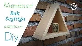 CARA MEMBUAT RAK DINDING SEGITIGA DARI KAYU BEKAS PALET | DIY MAKE A TRIANGLE WALL SHELF | FIDECORID