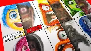 HORROR Artist vs INSIDE OUT 2 ✍️ Drawing EMOTIONS as MONSTERS 👹