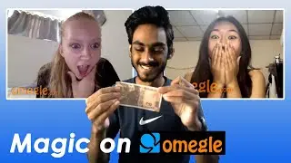 Turning paper into money | Strangers react to Indian Magician on Omegle .