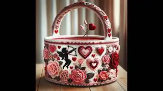 Nice basket #crochet #knitting #design
