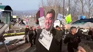 tRUMP Protest at the World Arena