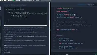 HackerRank Interview Prep - Problem 15: Sorting: Bubble Sort