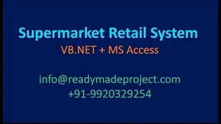 Supermarket Retail System Project Configuration and Working Demo by readymadeproject.com
