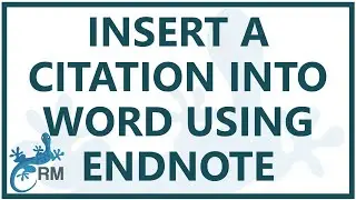 Endnote citation: How to insert a citation into Word using Endnote