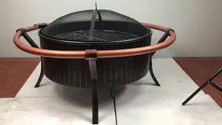 YL35 Metal Garden Furniture With Sphere Wood Concrete Fire Pit Burner Ring Corten Bowl