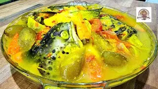 KEPALA IKAN SALMON KUAH KUNING ASAM SEGAR, TIDAK AMIS.