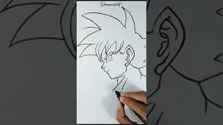 Draw Goku using marker pen