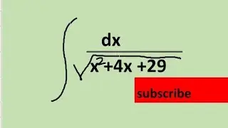 Example of integration dx/sqrt(x^2+4x+29)