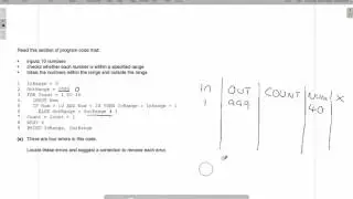 IGCSE Computer Science - Spotting Errors in Code