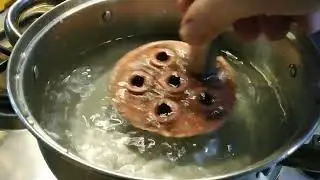 Чистка медных тарелок
