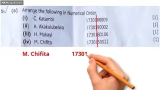 Arranging account numbers in order