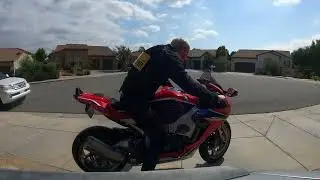 New Rider Forgets Motorcycle Helmet!