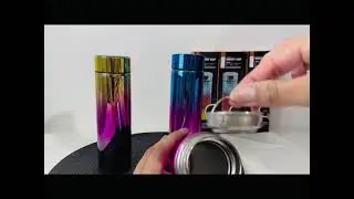 Garrafa termica metalizada com Medidor Temperatura Digital Led