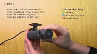 70mai Dash Cam 1S Basic Functions