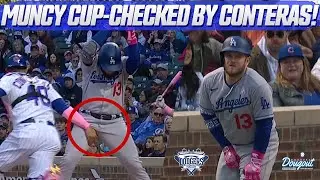 Max Muncy Gets Hit in the Crotch by Willson Contreras! Dirty Play By Conteras? Dodgers Breakdown