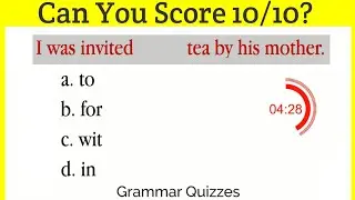 CAN YOU PASS THIS PREPOSITION QUIZ? Learn English. English Grammar Test 18