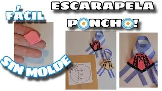 COMO HACER ESCARAPELA PONCHO #9dejulio  #escarapelas #poncho #porcelanafria