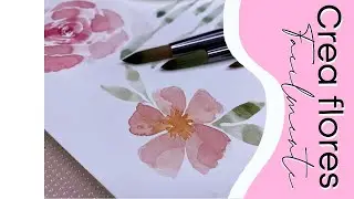 Aprende a crear flores y hojas facilmente con una sola pincelada|Acuarelas