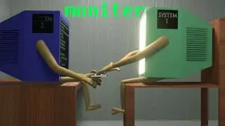 Moniter animation short flim,BLENDER.