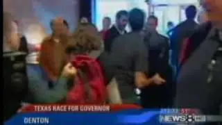 Protestors at Perry Event in Denton