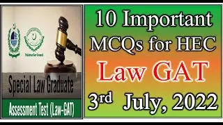 10 Important MCQs for Law GAT Mock Test for Law GAT