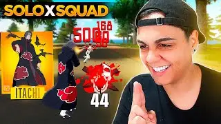COMPREI O ITACHI E FIZ 44 KILLS SOLO VS SQUAD NA RANQUEADA!!