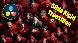Slide Right Transition in DaVinci Resolve