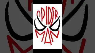 Drawing spiderman from the word spiderman