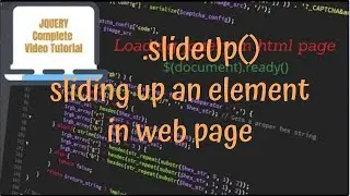 jQuery Tutorials #20 - using slideUp() method to slide up an element in web page