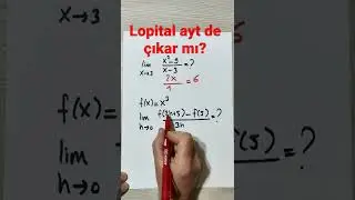 matematik limit lopital kuralı soru çözümü 
