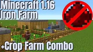 How to make an Iron Farm in Minecraft 1.16: Working Minecraft Iron Farm & CROP FARM Combined (2020)