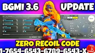 New Update 3.6 ⚡️Best Sensitivity Code + Control Settings Pubg Mobile/Bgmi Sensitivity 2025