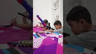 Main Tembak Tembak.an Keseruan Syakir Syafrullah dan Syakila Syafrullah..