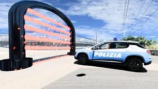 Cars vs Laser Gate | BeamNG.drive