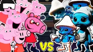 FNF Peppa ALL PHASES vs Smurf Cat | FNF Mods