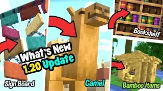 NEW 1.20! Camel (New Mob), New Bookshelf, New Sign Board, Raft in Minecraft Update (In Hindi)