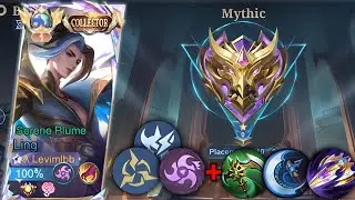 FINALLY MYTHIC!! LING PERFECT GAMEPLAY AND BEST BUILD TO REACH MYTHIC RANK FASTER IN THE NEW SEASON!