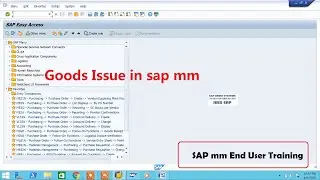 Goods Issue in sap mm