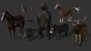 NEW ANIMALS  + ANIMATIONS (Scum animal models) (Iclone 6 and 7) FCMP-104