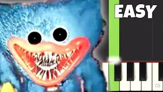 Huggy Wuggy Chase - EASY Piano Tutorial - Poppy Playtime OST