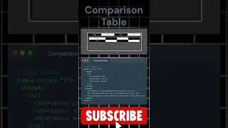 Comparison Table in HTML | Web Tech | 