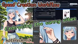 Embracing the sunny vibes | Speed Creation Workflow | Automatic1111+Krita+Photoshop