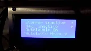 Измерение уровня стола через меню 3D принтера